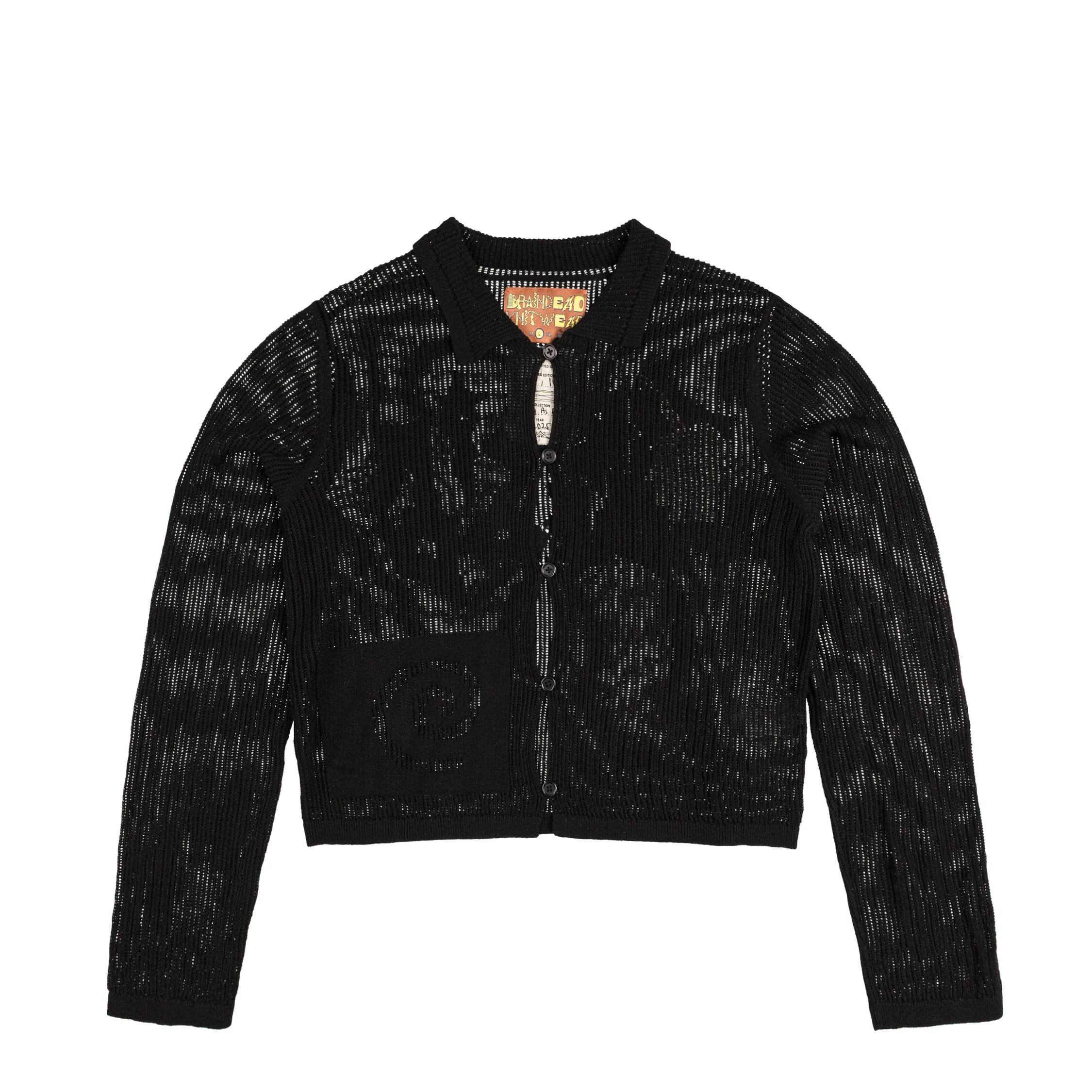 Brain Dead Mesh Knit Spiral Cardigan