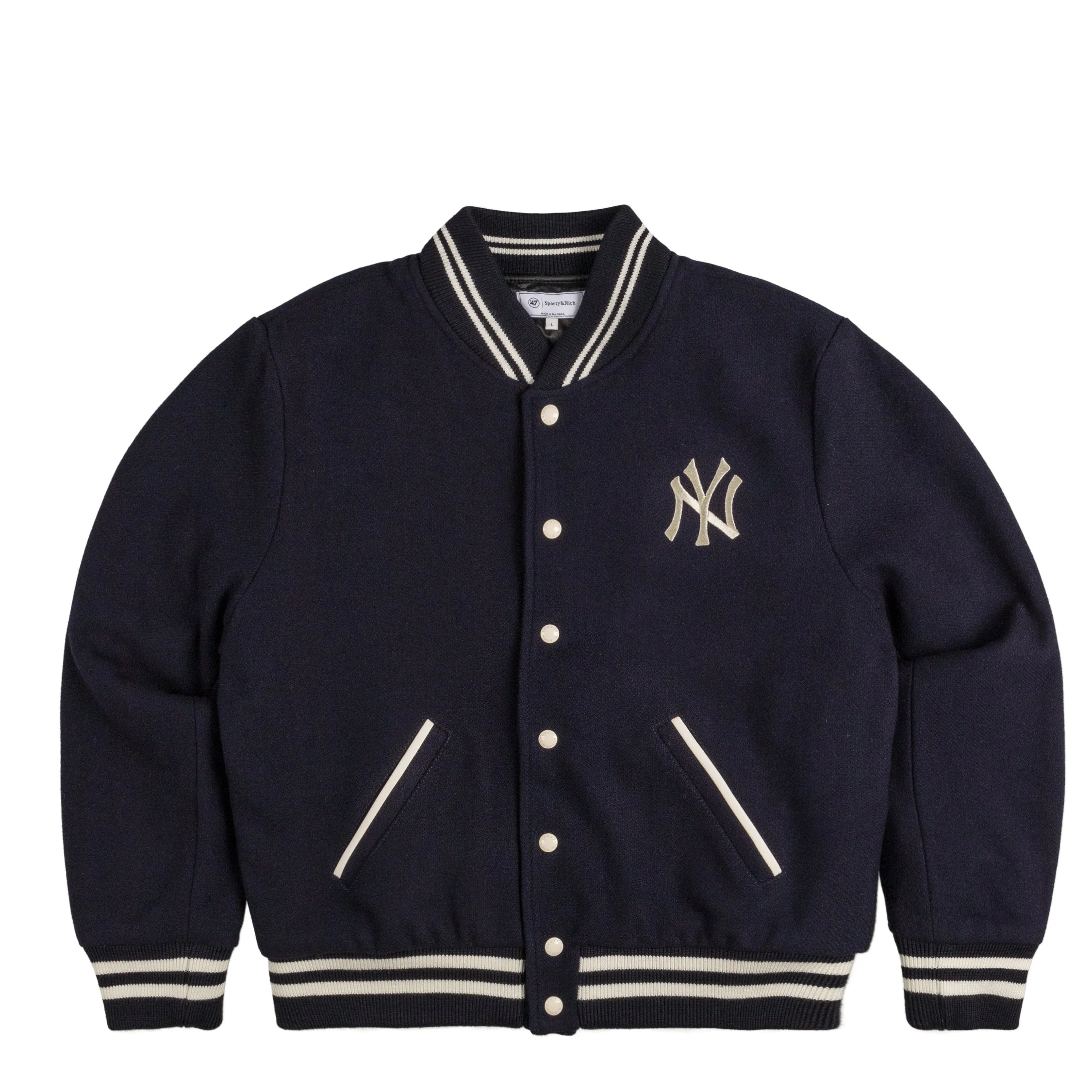 Sporty & Rich x  '47 & The New York Yankees Serif Varsity Jacket